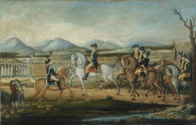 Washington Reviewing the Western Army at Fort Cumberland, Maryland by Frederick Kemmelmeyer